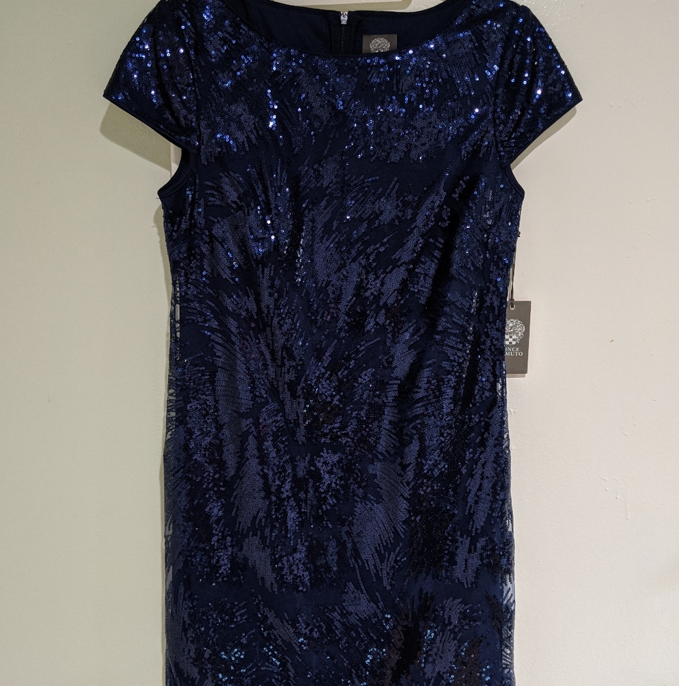 Vince Camuto NWT blue sequined dress